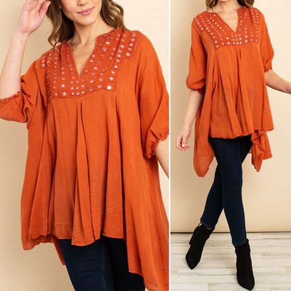 Trend Setter Diva Boutique Tops - Boho Rust Style top